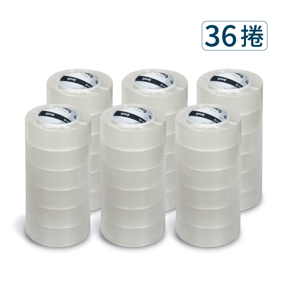 【Excell 臺灣非常】 高品質封箱工具 | 150M超黏透明封箱膠帶(36捲)商品圖