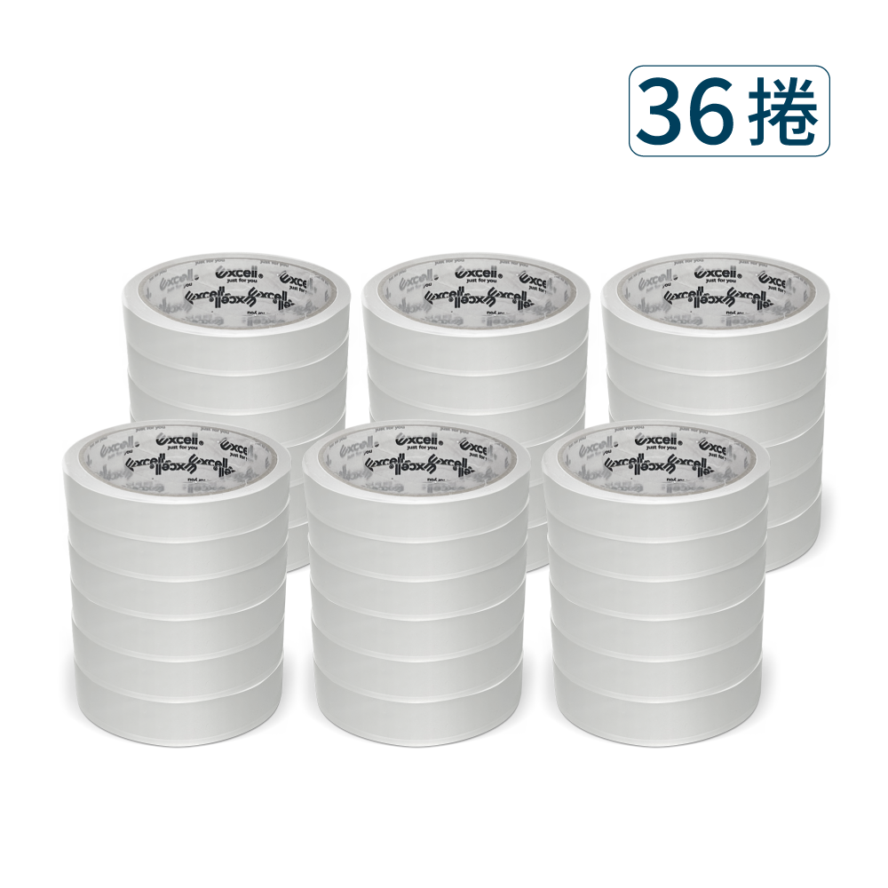 Excell Factory Inc 高品質封箱膠帶台 | 36M超黏透明文具膠帶(36捲),產品圖