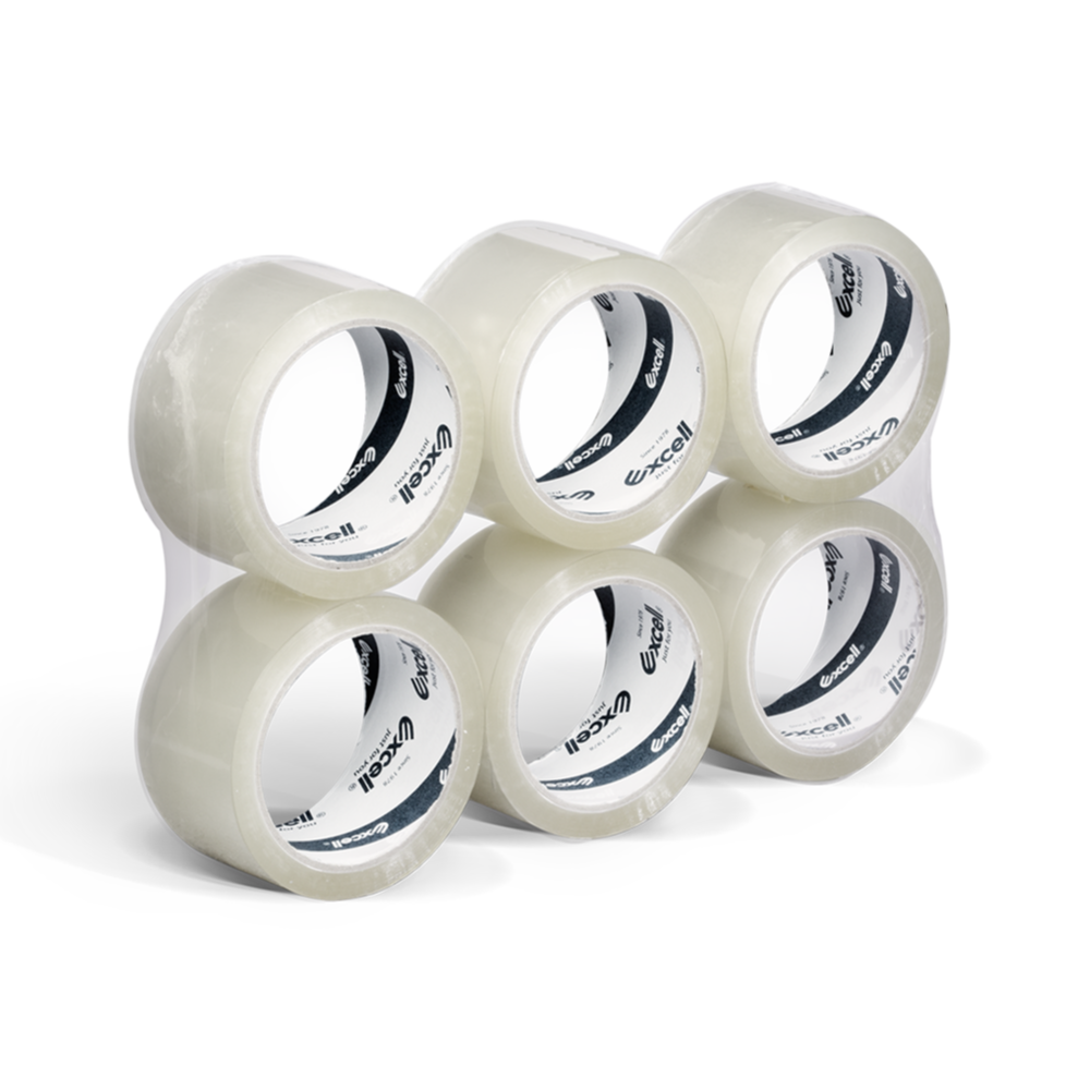 【Excell】超黏OPP透明封箱膠帶 0.05mm*48mm*50M(6捲裝)