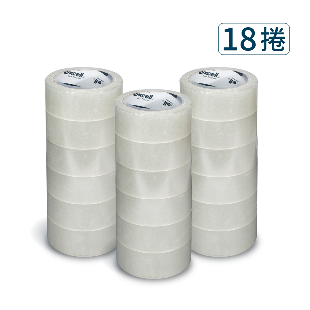 【Excell 臺灣非常】 高品質封箱工具 | 50M超黏透明封箱膠帶(箱購36捲)商品圖