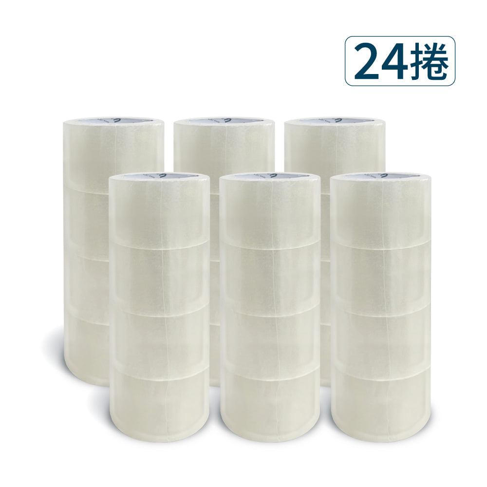 【Excell 臺灣非常】 高品質封箱工具 | 72mm加寬x50M超黏透明封箱膠帶(24捲)