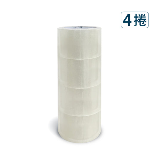 【Excell 臺灣非常】 高品質封箱工具 | 72mm加寬x50M超黏透明封箱膠帶(4捲)