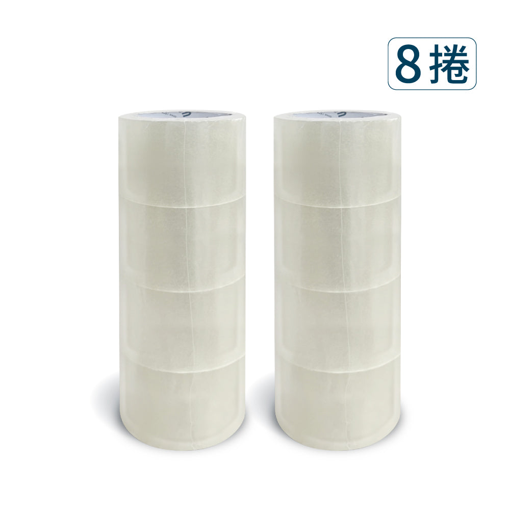 【Excell 臺灣非常】 高品質封箱工具 | 72mm加寬x50M超黏透明封箱膠帶(8捲)