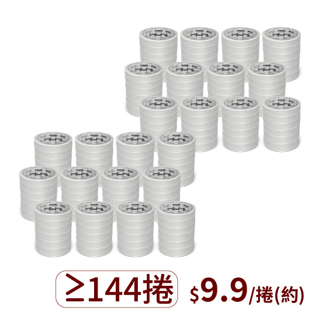 【Excell 臺灣非常】 高品質封箱工具 |  36M超黏透明文具膠帶(>=144捲)，產品特色，水膠，3吋18mm寬，0.04mm厚度，36M長度