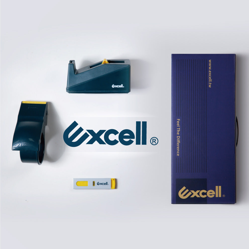 【Excell 臺灣非常】 高品質封箱工具 | 型號：俐落文具禮盒尺寸：31x17.5x13cm，商品重量：1003g，主商品：ET-2508，其他商品：ET-112、HP-PK9-YL。