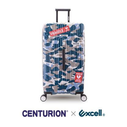 【Excell 臺灣非常】 高品質封箱工具 | CENTURION⨉Excell 聯名旅行箱，29吋 頭等艙 Excell 迷彩 胖胖箱
