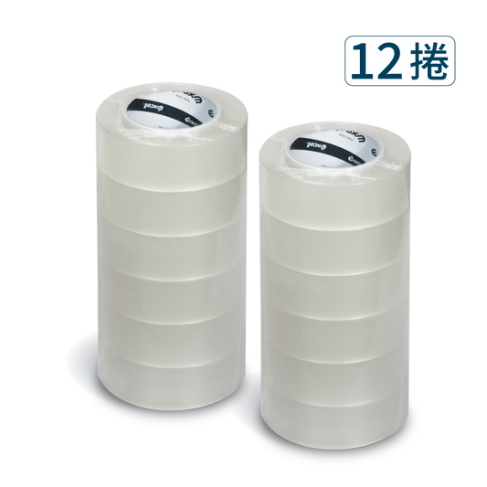 Excell Factory Inc 高品質封箱膠帶台 |  150M超黏透明封箱膠帶(12捲)商品圖