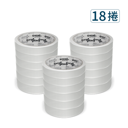 "Excell Factory Inc 高品質封箱膠帶台 | 36M超黏透明文具膠帶(18捲)，產品圖