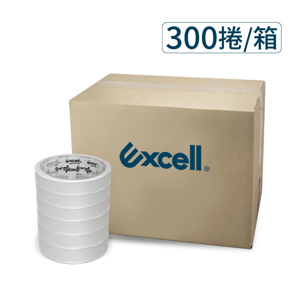 【Excell 臺灣非常】 高品質封箱工具 | 36M超黏透明文具膠帶(300捲)，產品圖