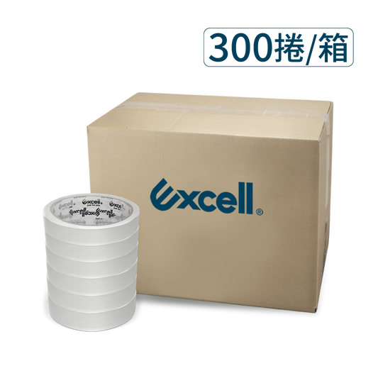 【Excell 臺灣非常】 高品質封箱工具 | 36M超黏透明文具膠帶(300捲)，產品圖