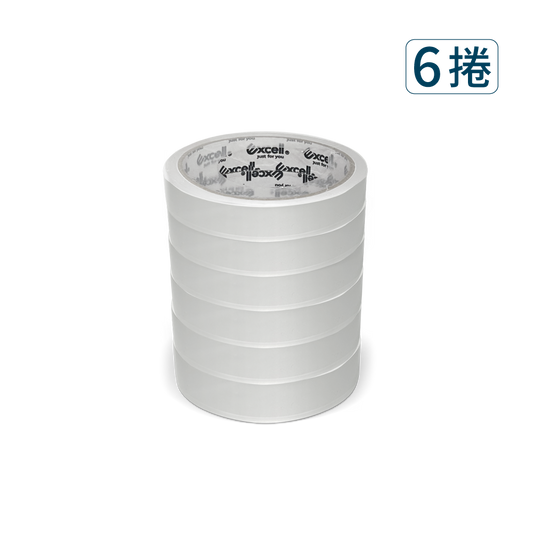 Excell Factory Inc 高品質封箱膠帶台 |  36M超黏透明文具膠帶(6捲)，商品圖