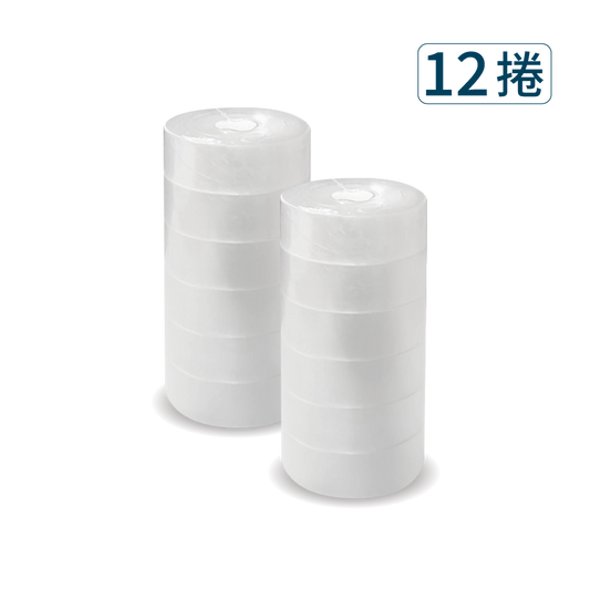 【Excell 臺灣非常】 高品質封箱工具 |  27M透亮小膠帶(12捲) 