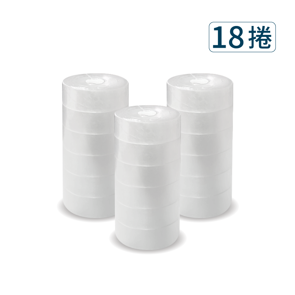 【Excell 臺灣非常】 高品質封箱工具 |  27M透亮小膠帶(18捲) 