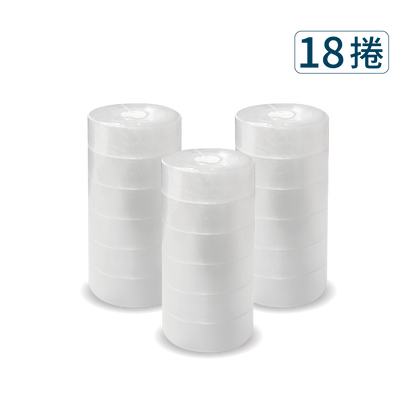 【Excell 臺灣非常】 高品質封箱工具 |  27M透亮小膠帶(18捲) 