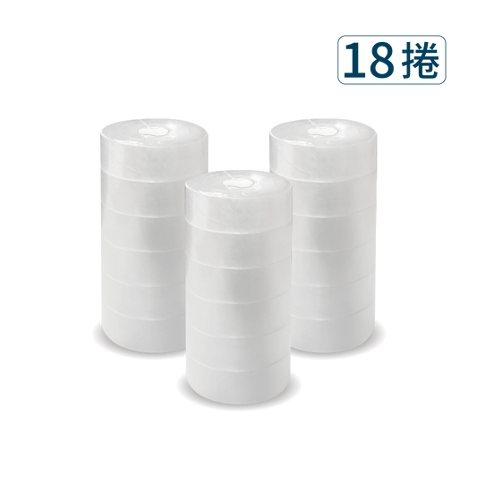 【Excell 臺灣非常】 高品質封箱工具 |  27M透亮小膠帶(18捲) 