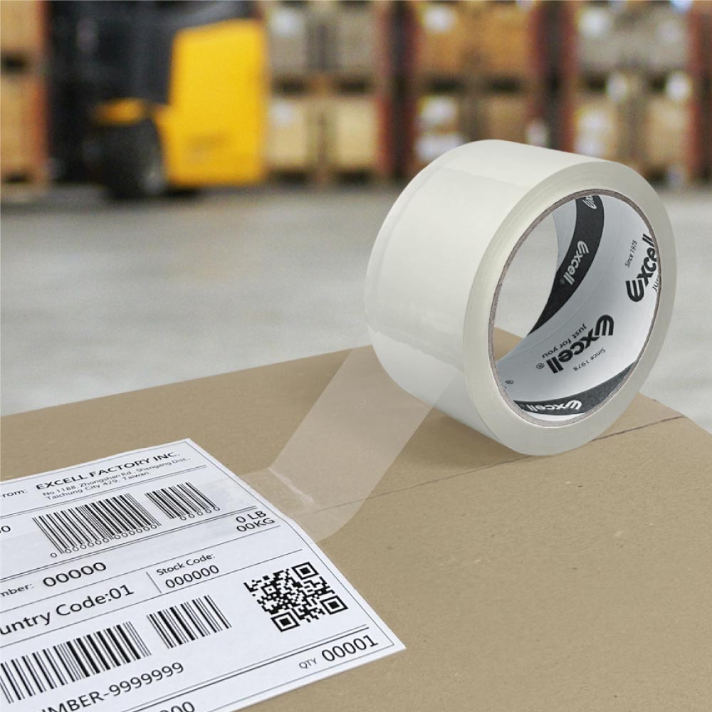 【Excell 臺灣非常】 高品質封箱工具 |  50M超黏透明封箱膠帶，超黏耐用順暢