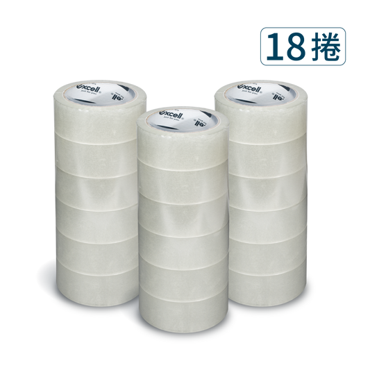 Excell Factory Inc 高品質封箱膠帶台 |  50M超黏透明封箱膠帶(箱購36捲)商品圖
