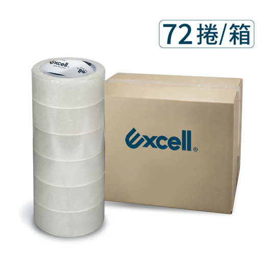Excell Factory Inc 高品質封箱膠帶台 |  50M超黏透明封箱膠帶(箱購72捲)商品圖