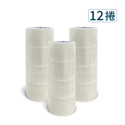 【Excell 臺灣非常】 高品質封箱工具 | 72mm加寬x50M超黏透明封箱膠帶(12捲)