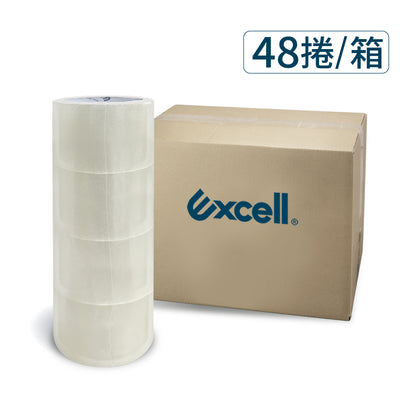 【Excell 臺灣非常】 高品質封箱工具 | 72mm加寬x50M超黏透明封箱膠帶(48捲)