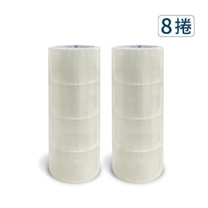 【Excell 臺灣非常】 高品質封箱工具 | 72mm加寬x50M超黏透明封箱膠帶(8捲)
