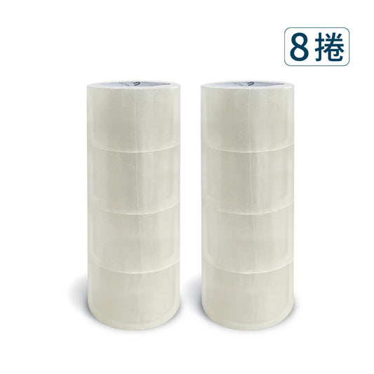 【Excell 臺灣非常】 高品質封箱工具 | 72mm加寬x50M超黏透明封箱膠帶(8捲)